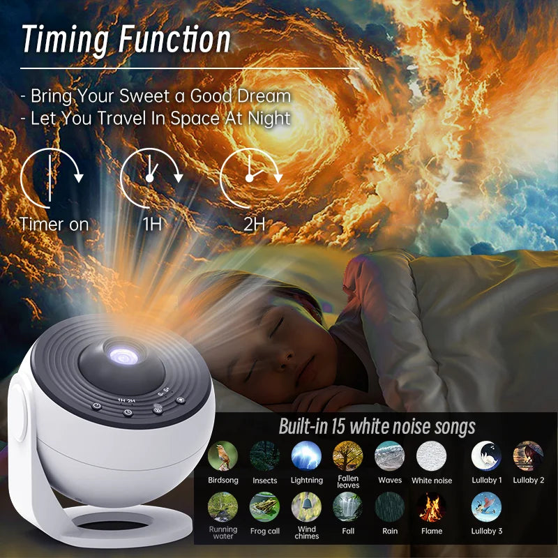 Star Galaxy Projector with Bluetooth & Remote — HD Planetarium Night Light