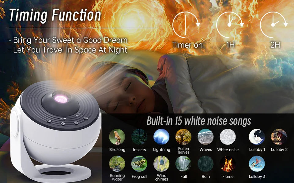 Star Galaxy Projector with Bluetooth & Remote — HD Planetarium Night Light