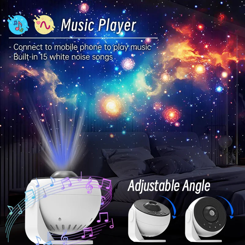 Star Galaxy Projector with Bluetooth & Remote — HD Planetarium Night Light