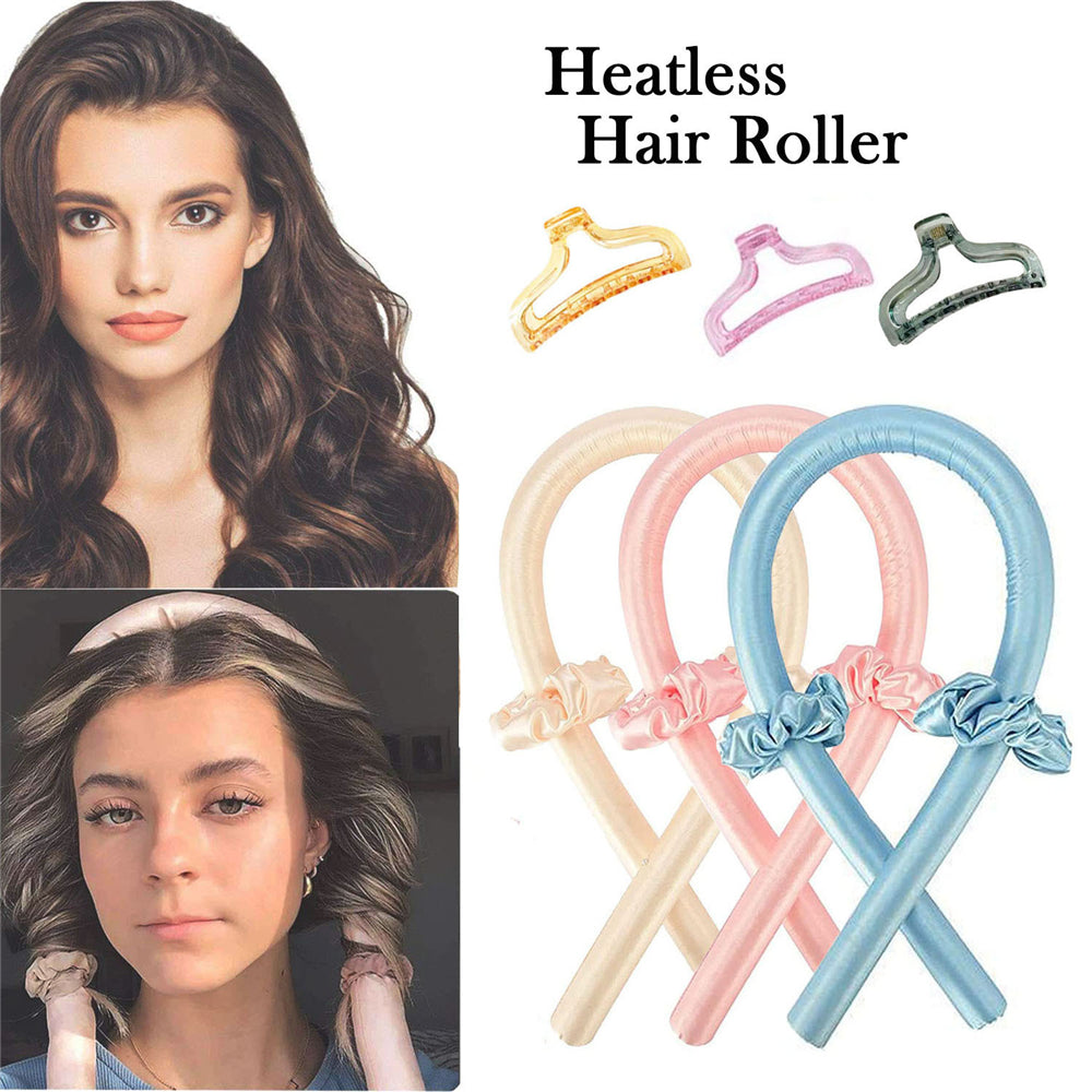 Heatless Curling Rod Headband — Silk Hair Rollers for Overnight Curls