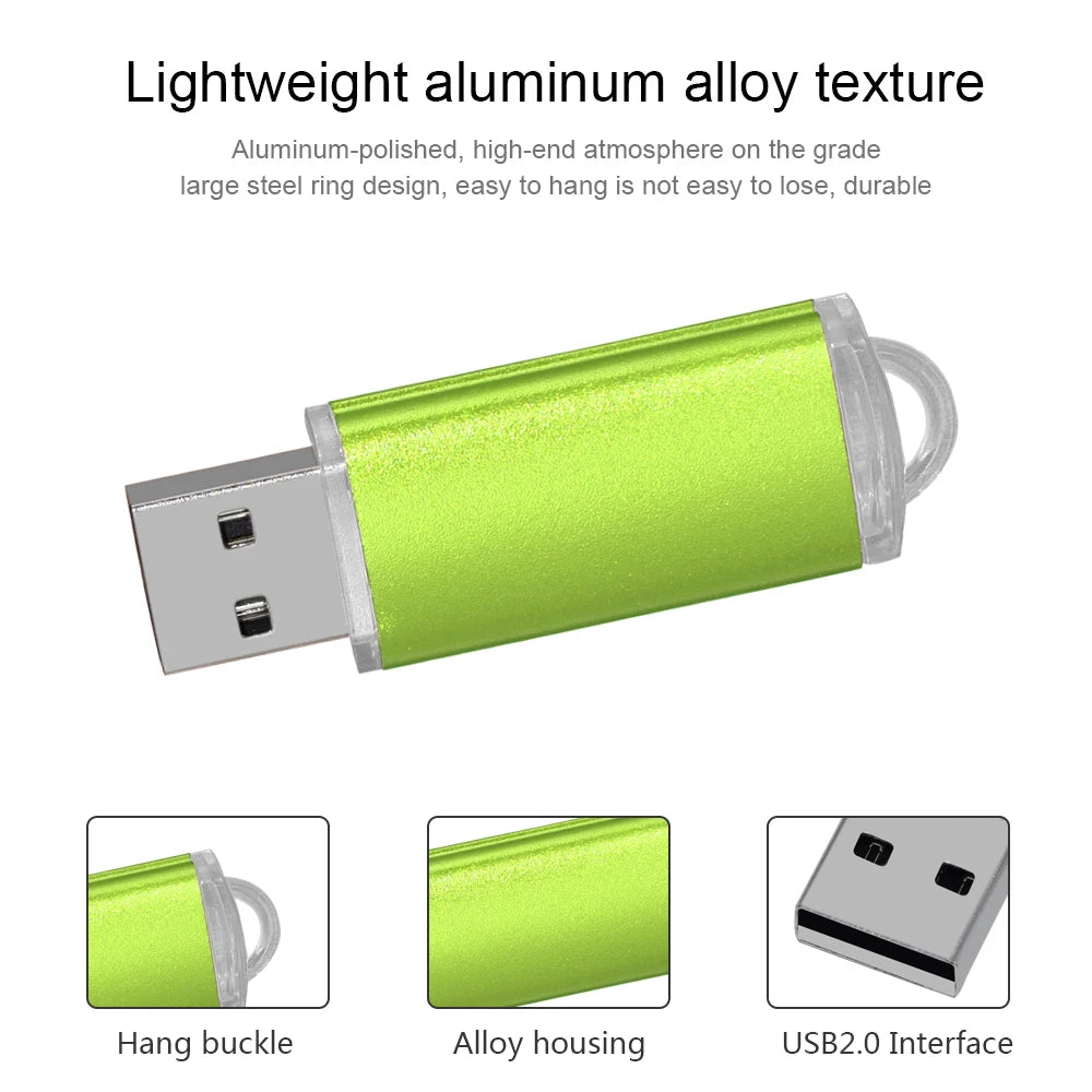 Metal USB Flash Drive — Durable Aluminum Thumb Drive 4GB to 128GB