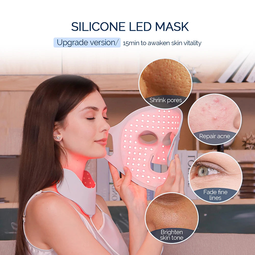 7-Color LED Light Therapy Face Mask — Red Light Skin Care Treatment
