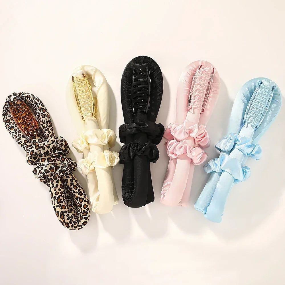 Heatless Curling Rod Headband — Silk Hair Rollers for Overnight Curls