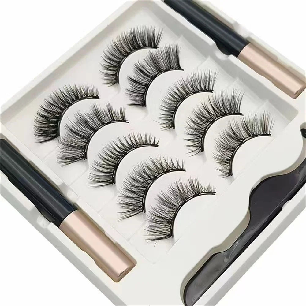 5-Magnet Reusable Lashes Kit with Magnetic Liner