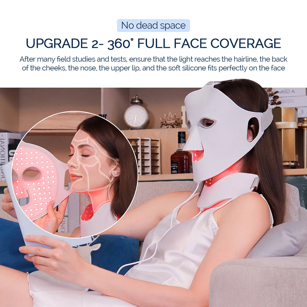 7-Color LED Light Therapy Face Mask — Red Light Skin Care Treatment