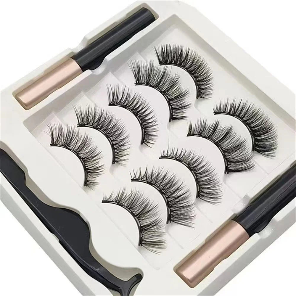 5-Magnet Reusable Lashes Kit with Magnetic Liner