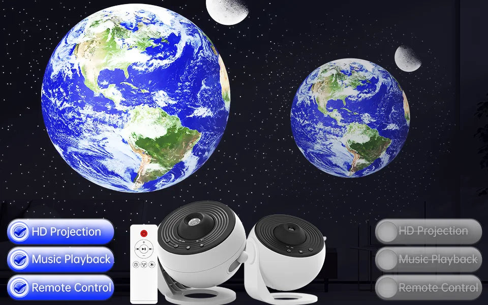 Star Galaxy Projector with Bluetooth & Remote — HD Planetarium Night Light
