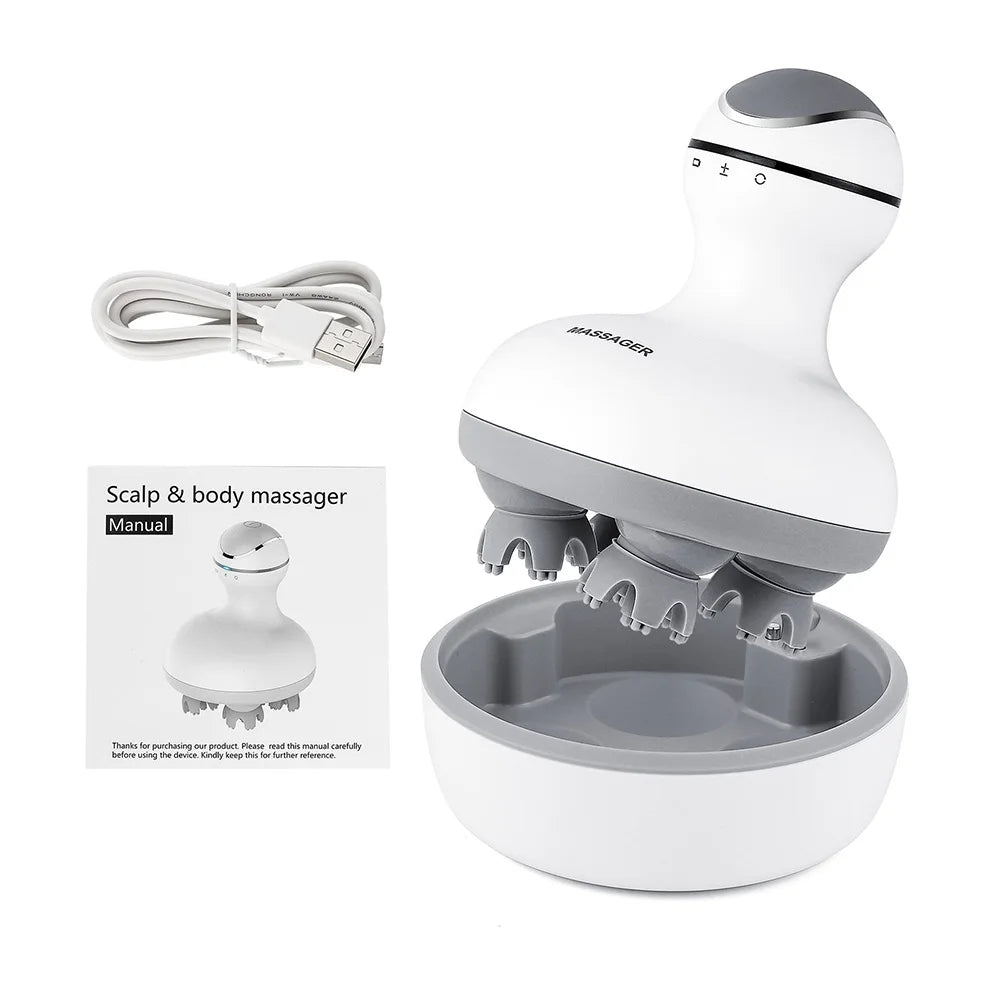 3D Electric Scalp Massager — Wireless Head Massager for Hair Growth