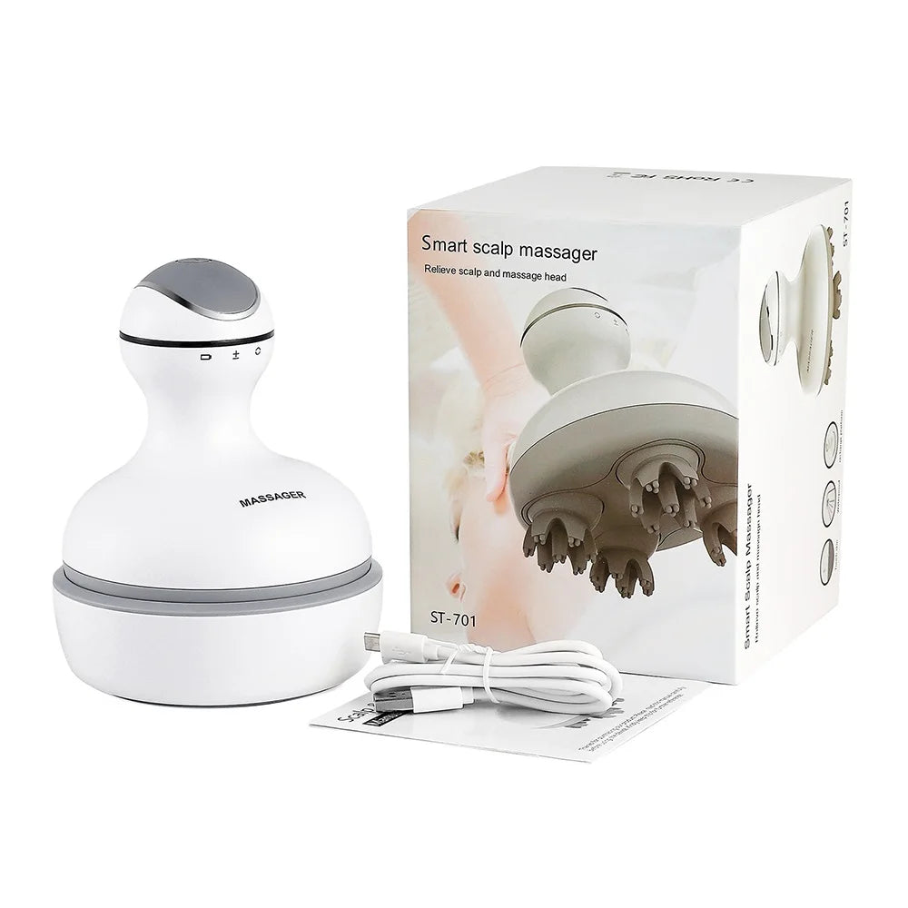 3D Electric Scalp Massager — Wireless Head Massager for Hair Growth