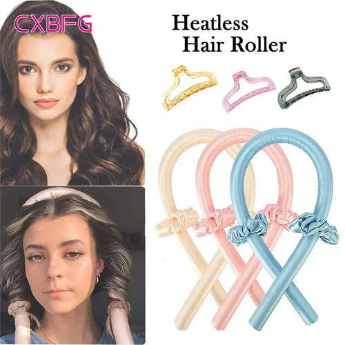 Heatless Curling Rod Headband — Silk Hair Rollers for Overnight Curls