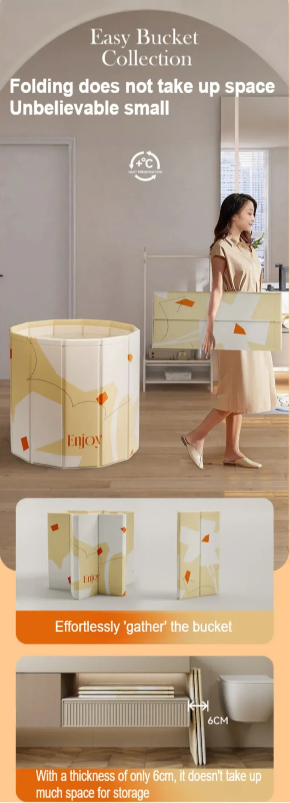Foldable Insulated Soaking Spa Tub