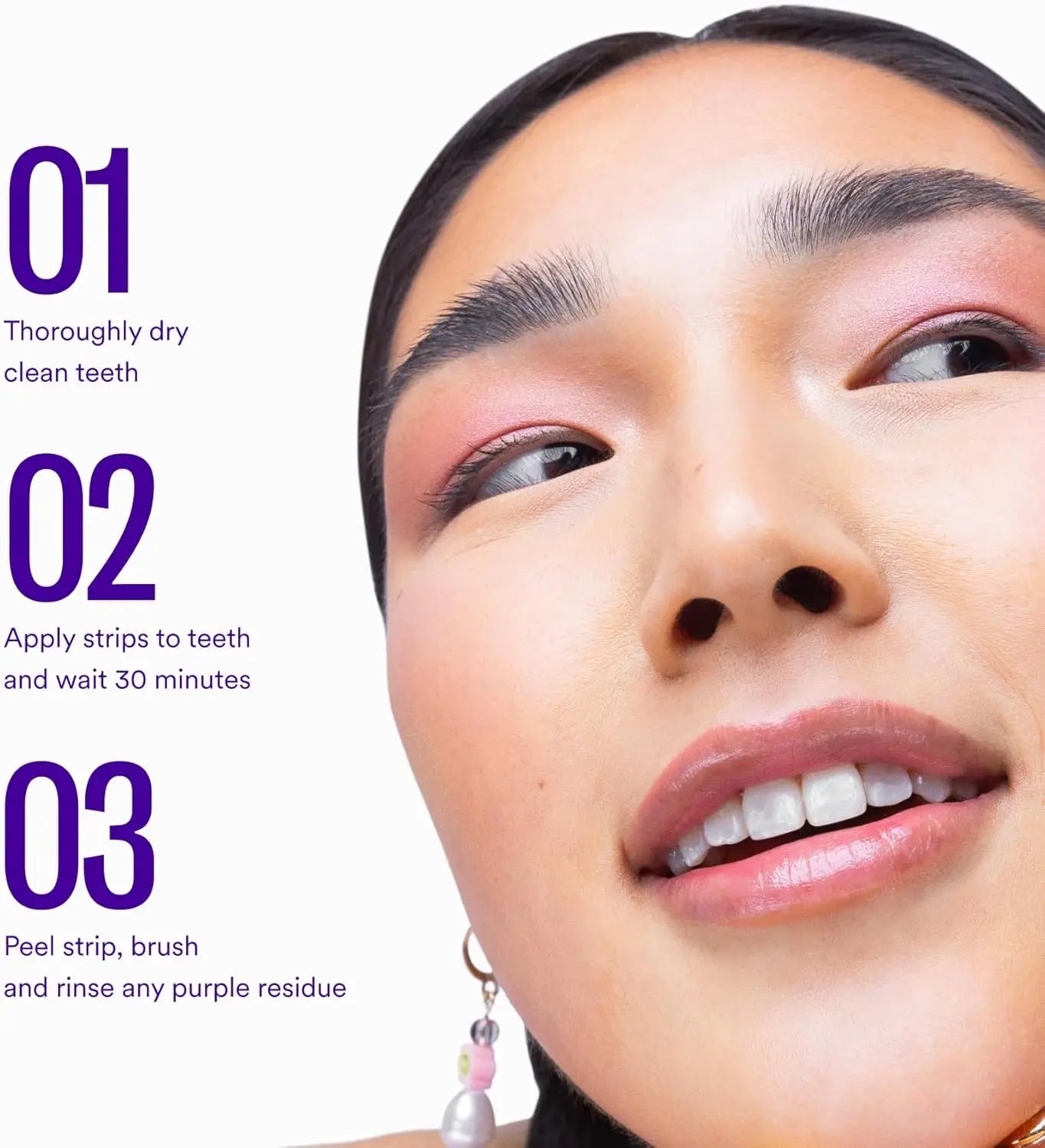 Purple Color-Correcting Teeth Whitening Strips