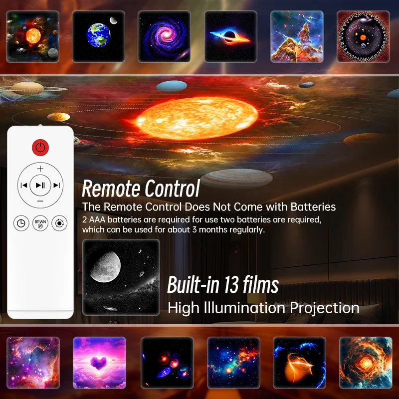 Star Galaxy Projector with Bluetooth & Remote — HD Planetarium Night Light