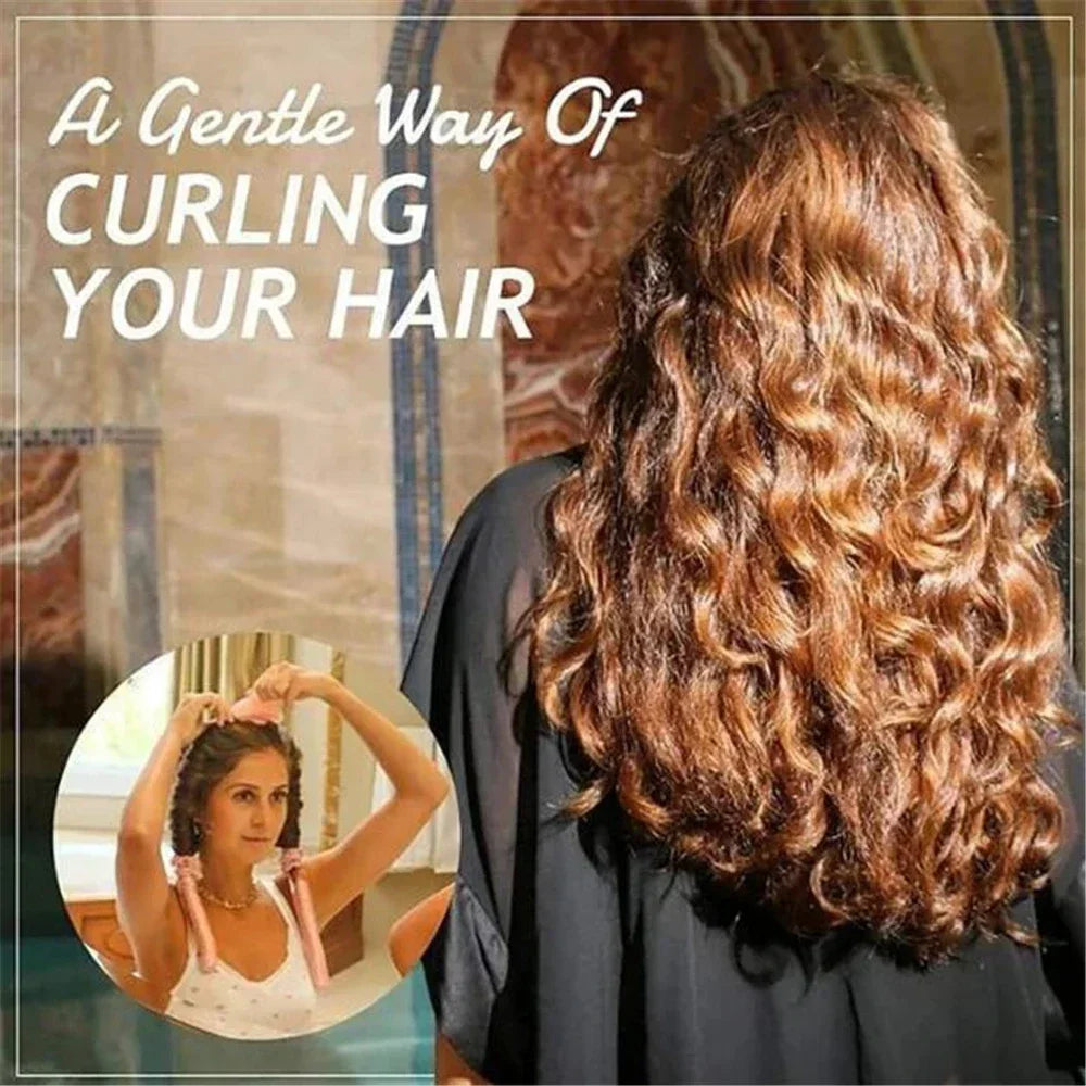 Heatless Curling Rod Headband — Silk Hair Rollers for Overnight Curls