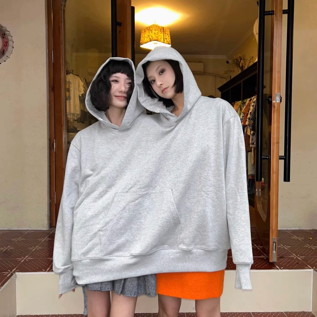 Two-Person Couples Hoodie — Oversized Shared Fleece