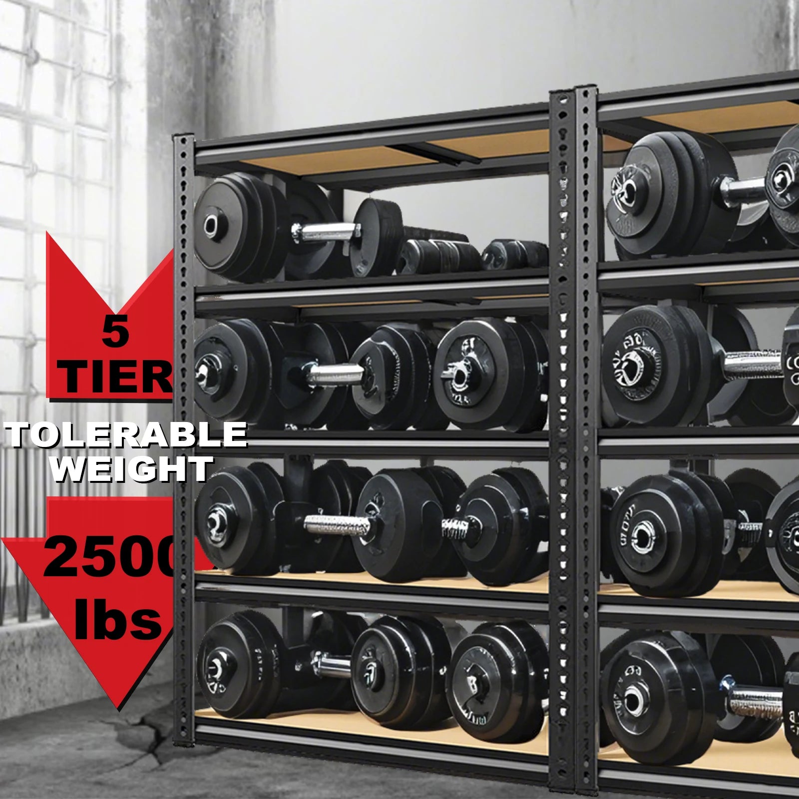 Heavy-Duty Adjustable Steel Garage Shelving