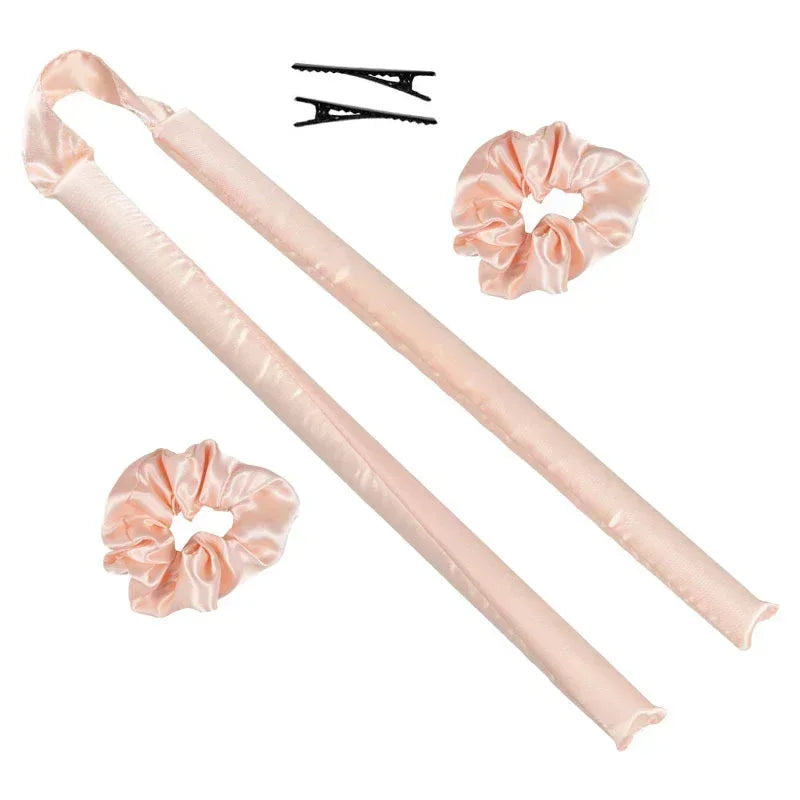 Heatless Curling Rod Headband — Silk Hair Rollers for Overnight Curls
