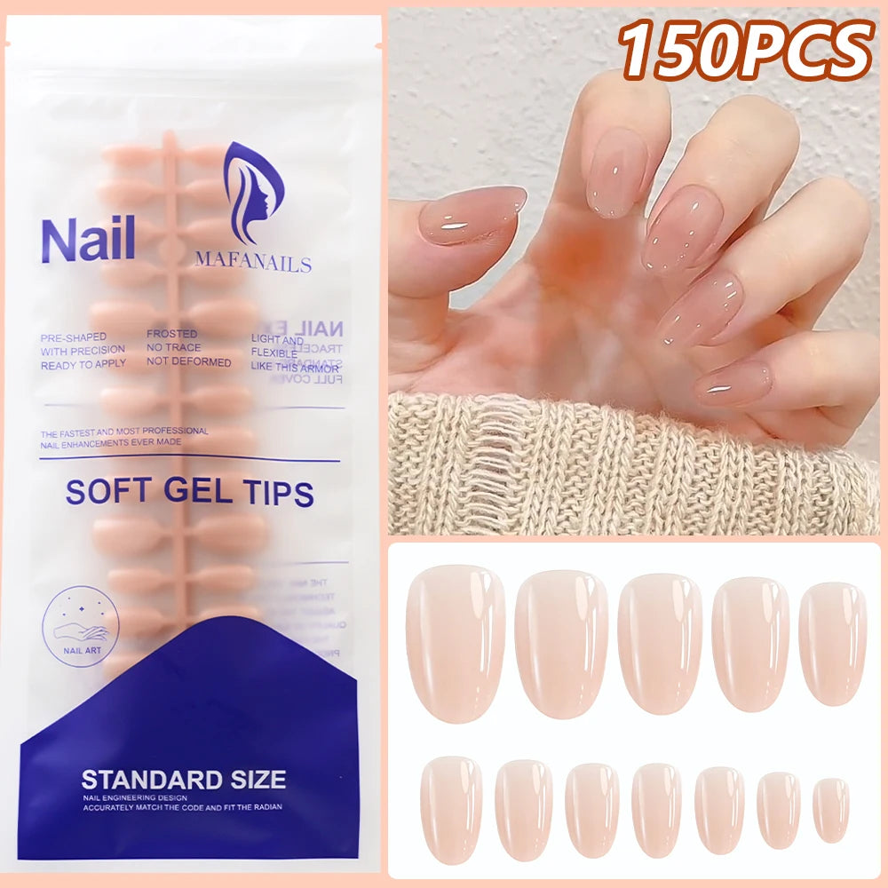 French Press-On Nails — 120pc Short Square Set