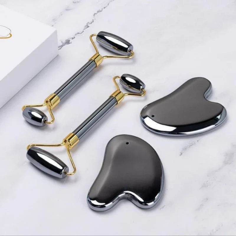 Terahertz Gua Sha Face Massager — Lymphatic Drainage & Facial Sculpting Tool
