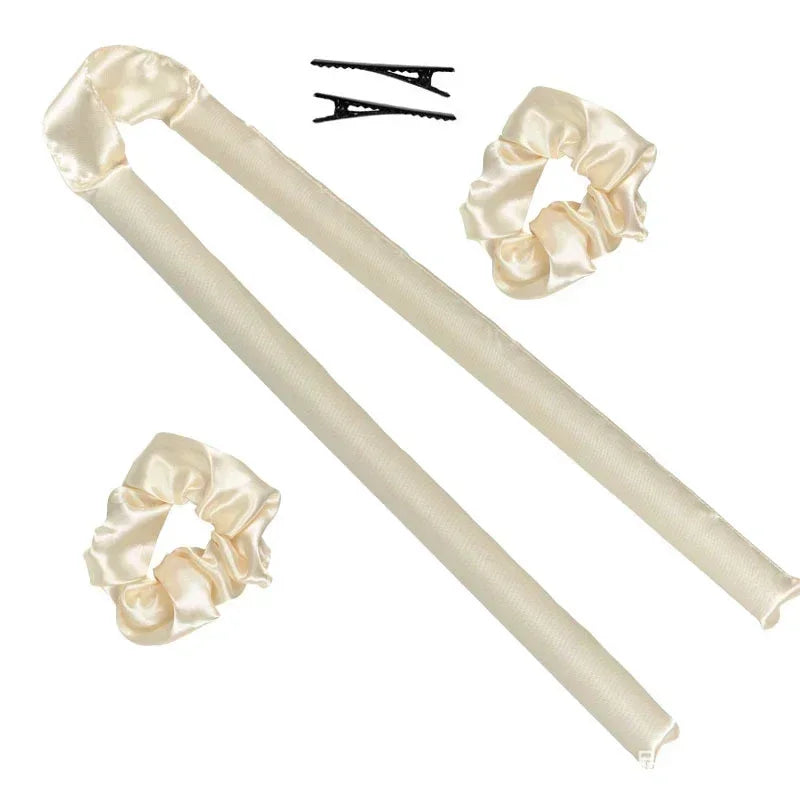 Heatless Curling Rod Headband — Silk Hair Rollers for Overnight Curls