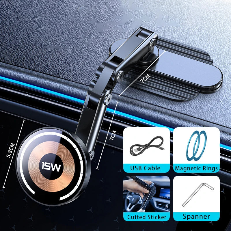 Magnetic Car Phone Mount — Dashboard & Air Vent Holder for iPhone & Android
