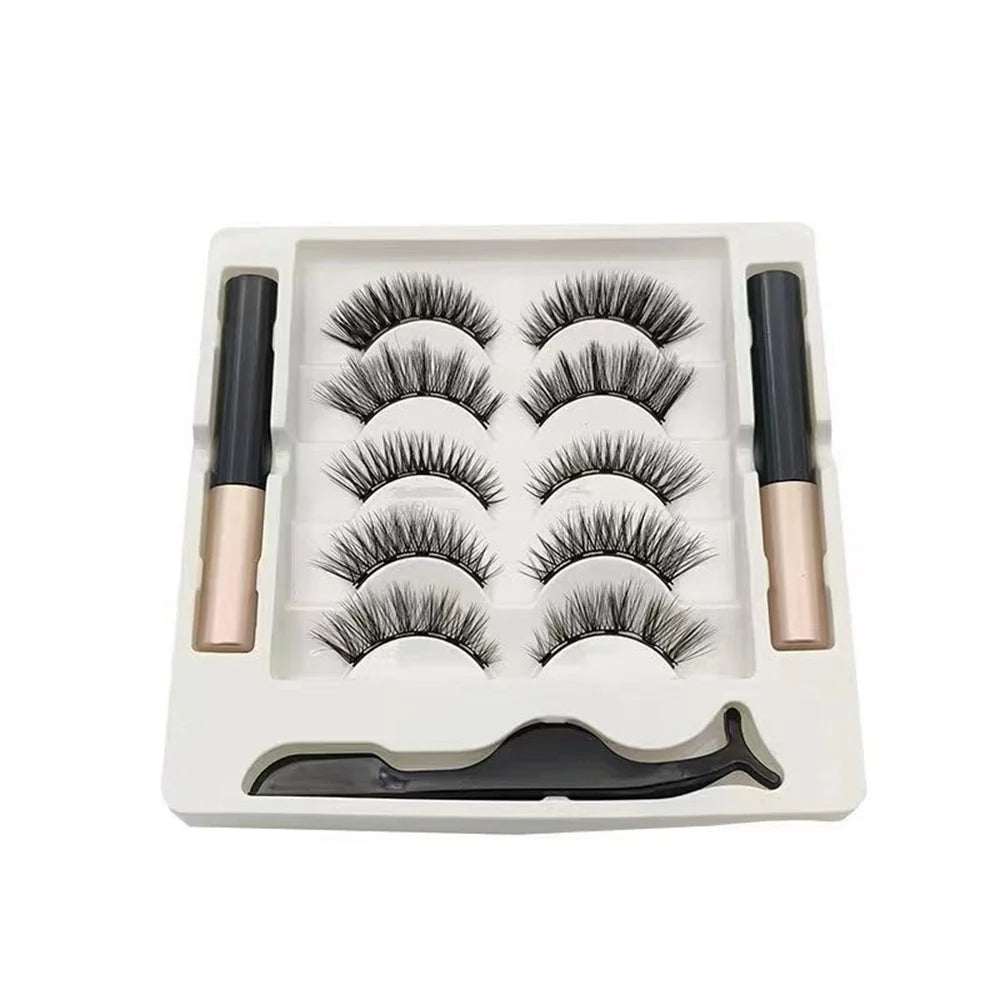 5-Magnet Reusable Lashes Kit with Magnetic Liner