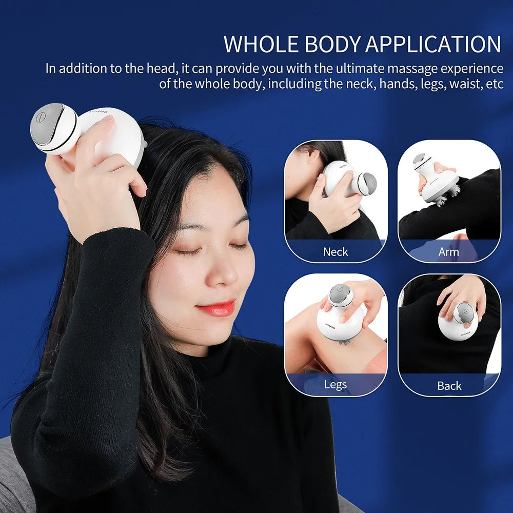 3D Electric Scalp Massager — Wireless Head Massager for Hair Growth