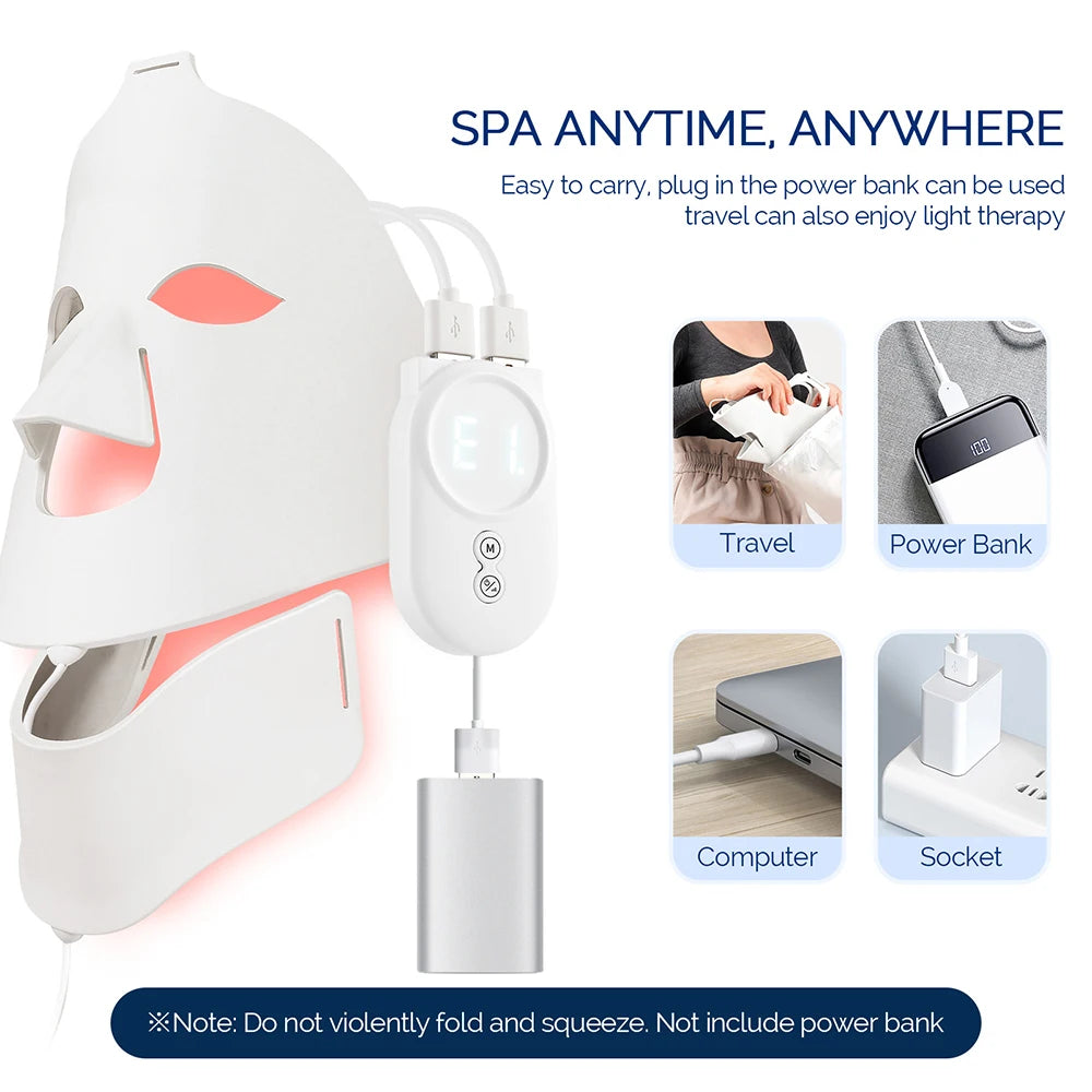 7-Color LED Light Therapy Face Mask — Red Light Skin Care Treatment