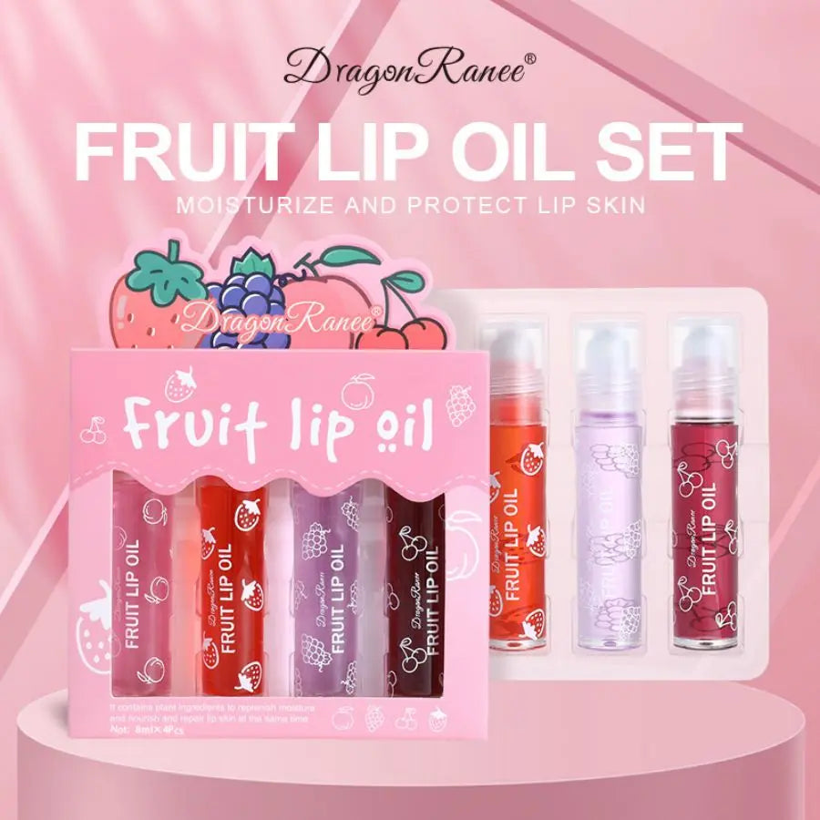 Rolling Bead Lip Oil — Hydrating 4-Piece Set