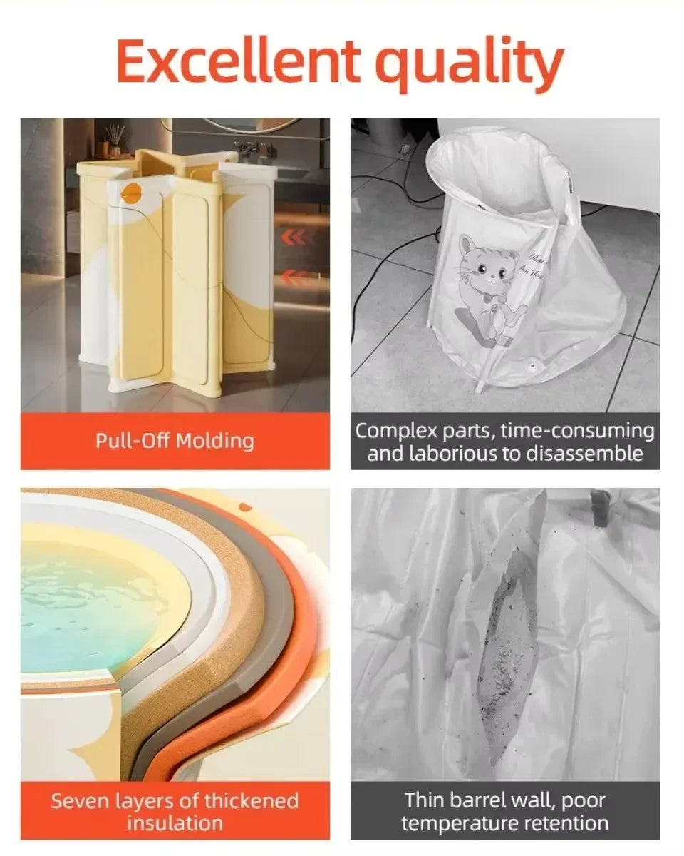 Foldable Insulated Soaking Spa Tub