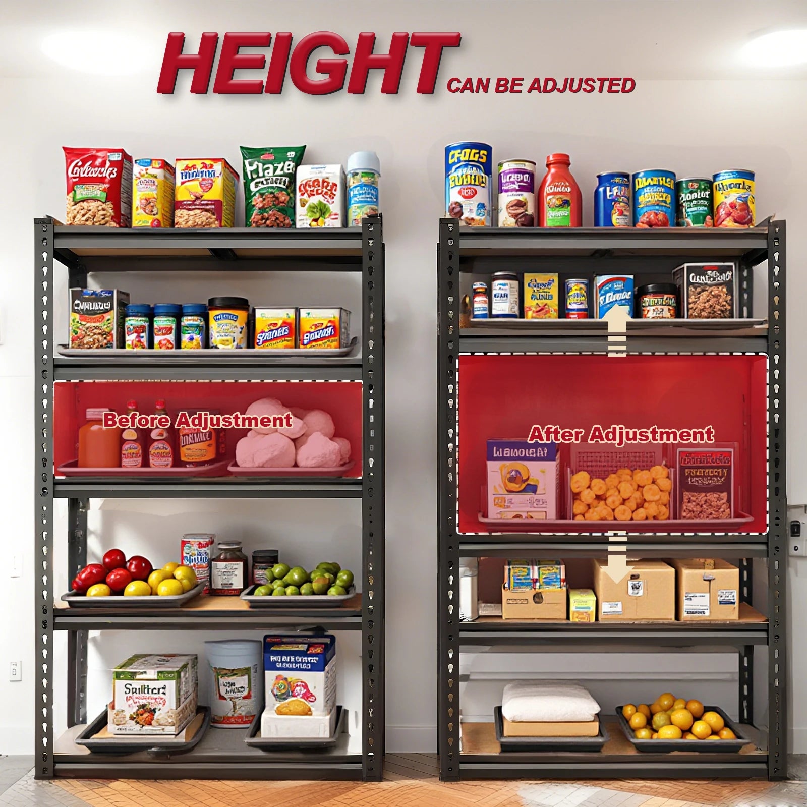 Heavy-Duty Adjustable Steel Garage Shelving