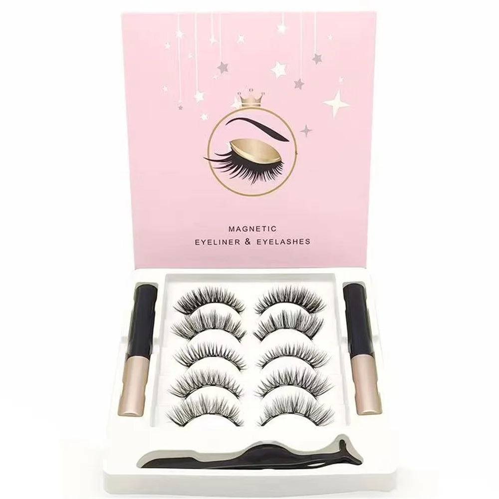 5-Magnet Reusable Lashes Kit with Magnetic Liner