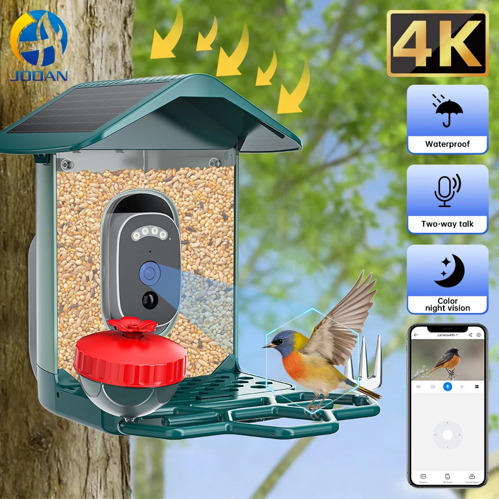 Smart Bird Feeder with HD Camera & AI Species ID