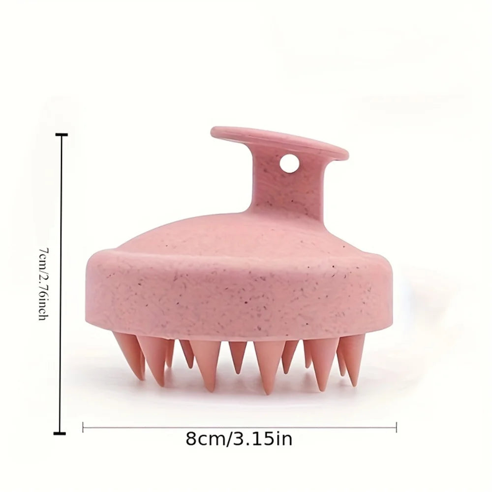 Silicone Scalp Massager — Hair Growth Stimulator & Dandruff Shampoo Brush