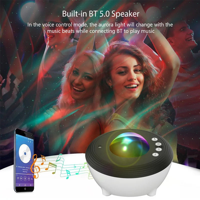 Aurora Galaxy Projector with Bluetooth Speaker