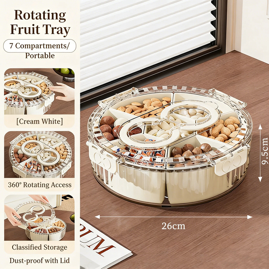 Rotating Divided Snack & Serving Tray