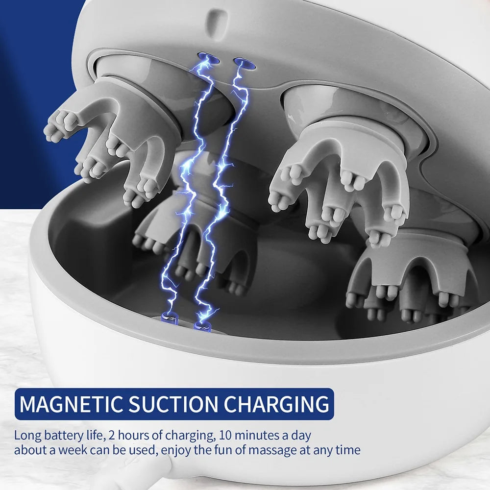 3D Electric Scalp Massager — Wireless Head Massager for Hair Growth