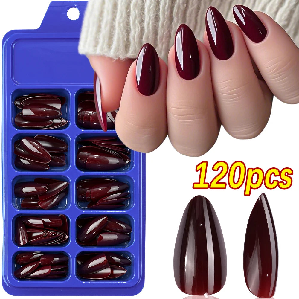 French Press-On Nails — 120pc Short Square Set
