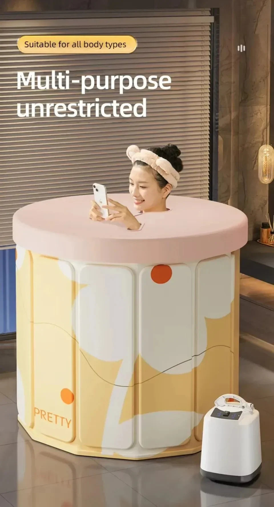 Foldable Insulated Soaking Spa Tub