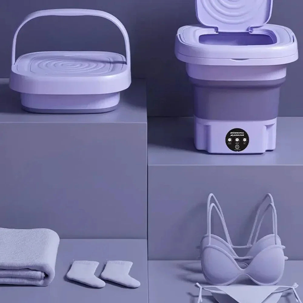 Portable Mini Washing Machine — USB Compact Washer for Dorm, Travel & Delicates