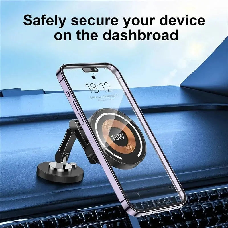 Magnetic Car Phone Mount — Dashboard & Air Vent Holder for iPhone & Android