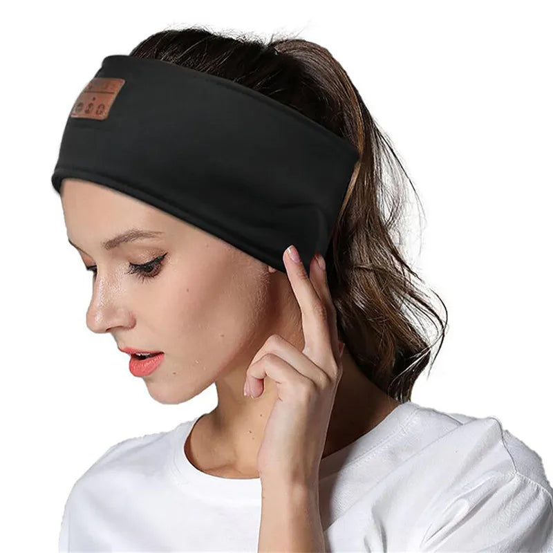 Bluetooth Sleep Headband with Built-In Speakers — Soft Wireless Eye Mask for Sleep