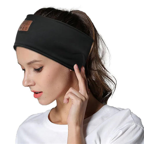 Bluetooth Sleep Headband with Built-In Speakers — Soft Wireless Eye Mask for Sleep