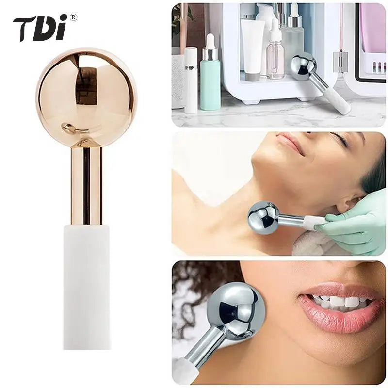 Facial Ice Globes — Stainless Steel Cooling Face Massager