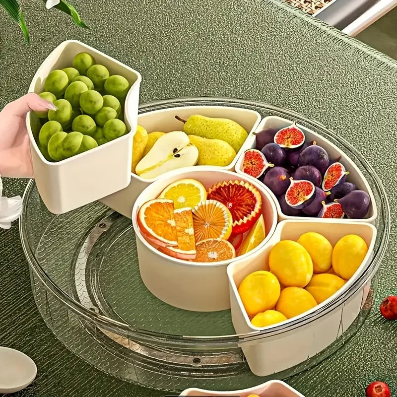 Rotating Divided Snack & Serving Tray