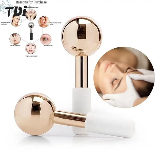 Facial Ice Globes — Stainless Steel Cooling Face Massager