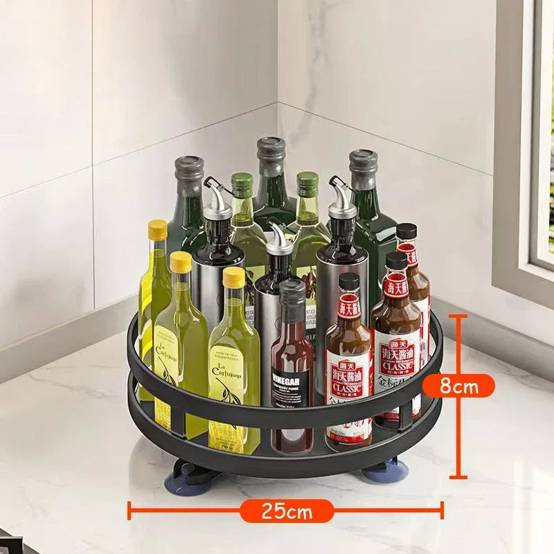 360° Rotating Spice Rack Organizer — 1, 2 & 3 Tier Counter Turntable