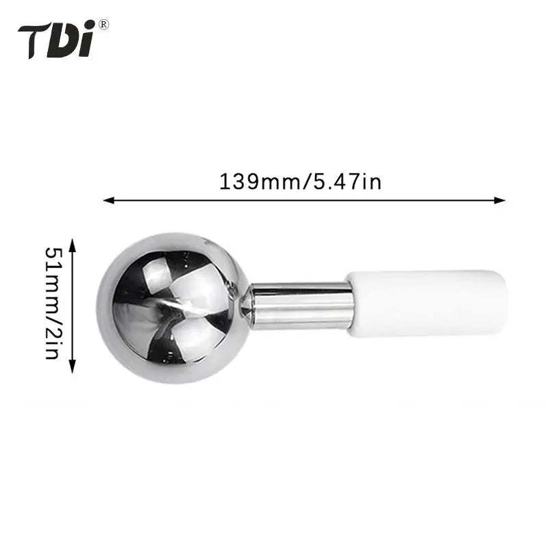 Facial Ice Globes — Stainless Steel Cooling Face Massager