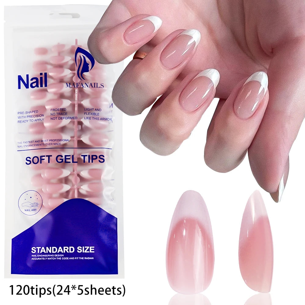 French Press-On Nails — 120pc Short Square Set