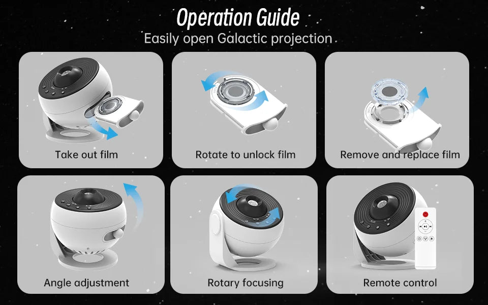 Star Galaxy Projector with Bluetooth & Remote — HD Planetarium Night Light